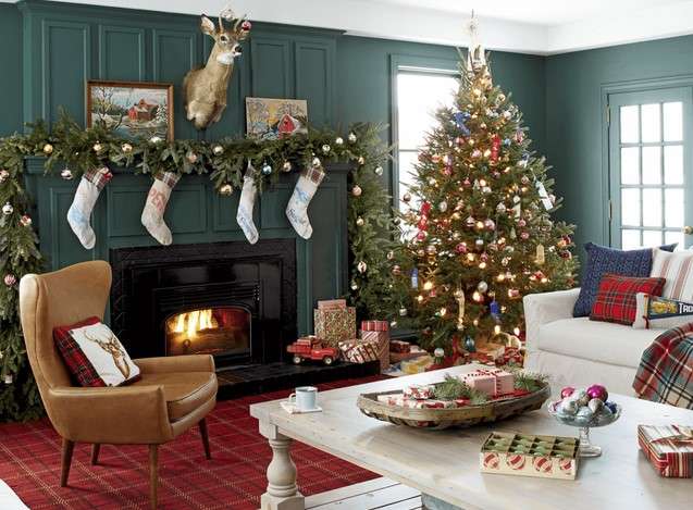 Get Festive: 15 Christmas Décor Ideas for Living Room Bliss 11 Place Christmas Trees Around the Room