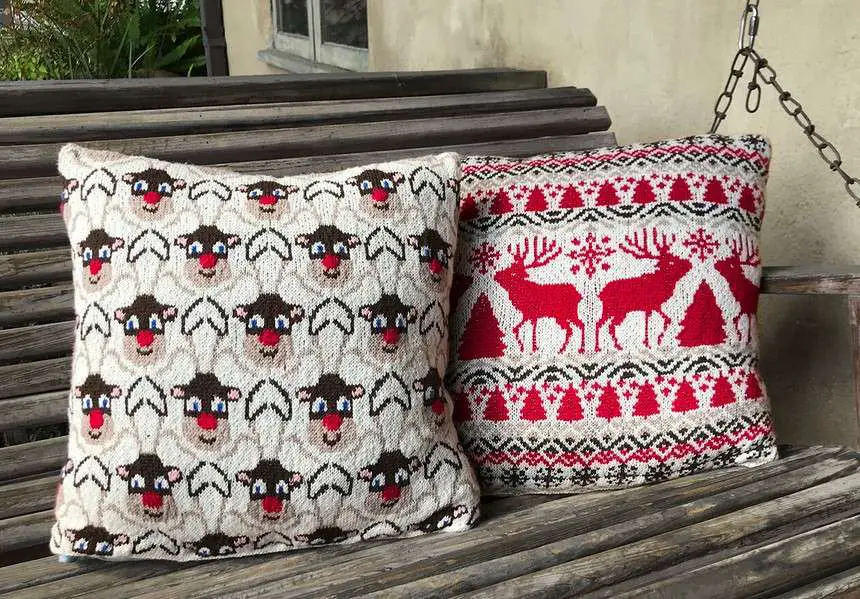 17 Christmas Pillow Covers for a Festive Holiday Home 33 Reindeer Games Pillow Cover
