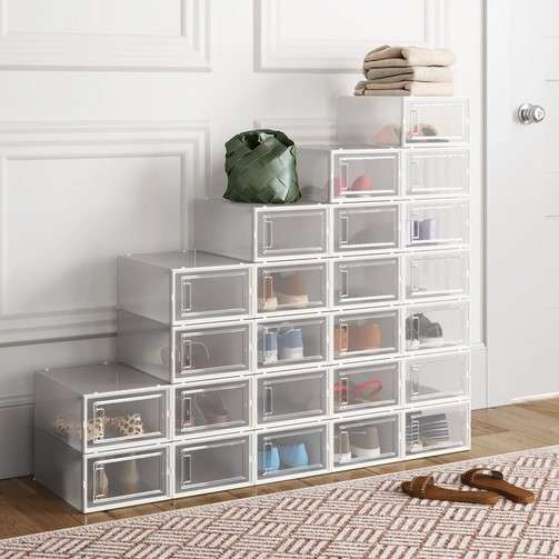 15 Shoe Storage Ideas for Small Spaces That Will Transform Your Home 26 Shoe Storage Boxes