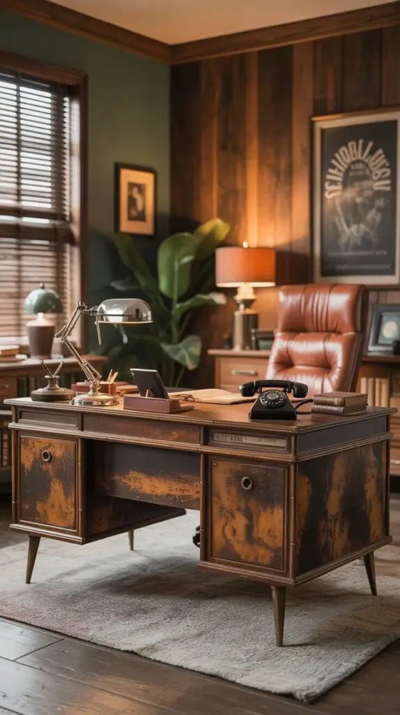 Vintage Office Furniture Ideas That'll Actually Make You Want to Work 2 The Power Desk Making a Statement