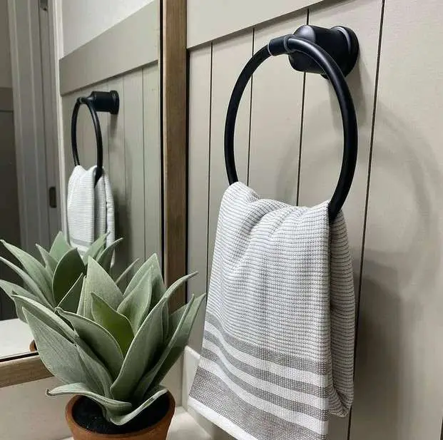 25 Bathroom Towel Hook Ideas to Keep Your Towels Off the Floor 15 Towel Rings