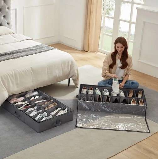 15 Shoe Storage Ideas for Small Spaces That Will Transform Your Home 3 Under-the-Bed Shoe Storage