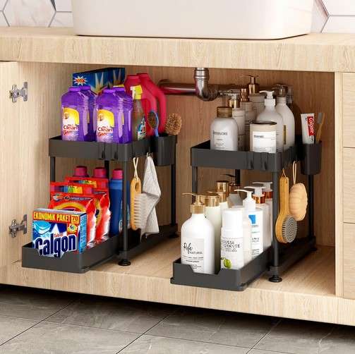 14 Bathroom Storage Ideas That Will Transform Your Morning Routine 13 Under-the-Sink Storage