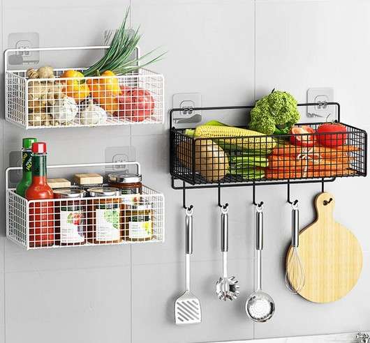 Creative Solutions: 12 Clever Kitchen Storage Ideas for Small Spaces 5 Utilize Wall Mounted Racks