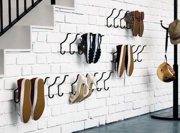 15 Shoe Storage Ideas for Small Spaces That Will Transform Your Home 8 Wall Hooks