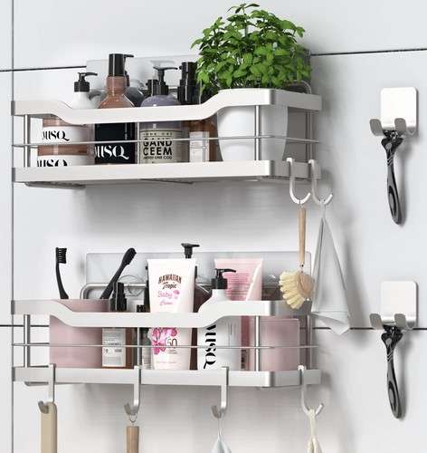 Wall Mounted Hooks with Basket