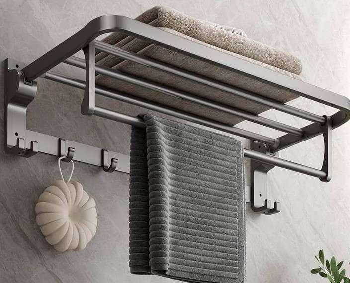 25 Bathroom Towel Hook Ideas to Keep Your Towels Off the Floor 29 Wall Mounted Hooks with Rod