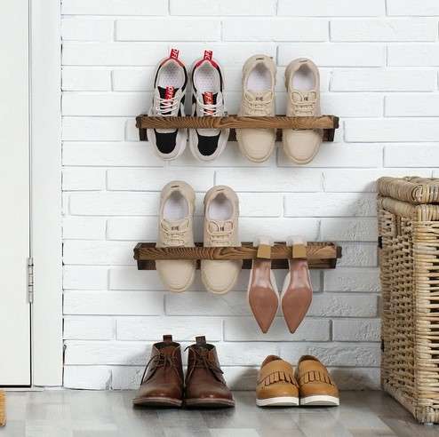 15 Shoe Storage Ideas for Small Spaces That Will Transform Your Home 7 Wall-Mounted Shelves