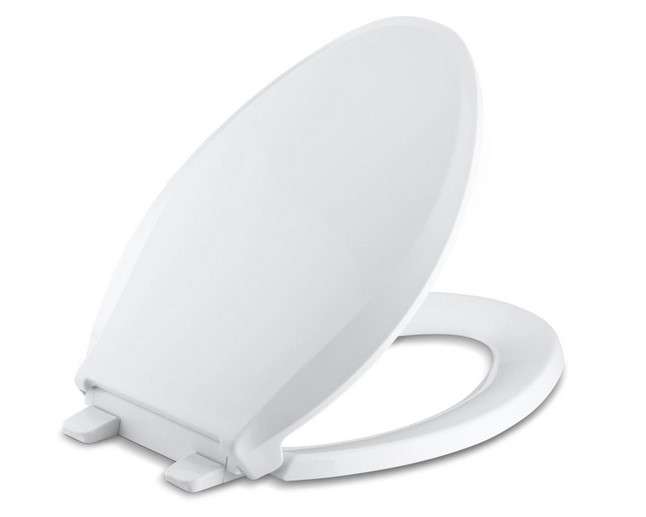 KOHLER K 7315 0 Quick Release Elongated Toilet Seat White GRIP TIGHT CACHET