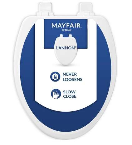 MAYFAIR 1843SLOW 000 Lannon Toilet Seat will Slow Close and Never Loosen