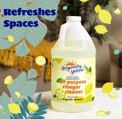 Originally Yellow All Purpose Cleaning Vinegar for Home Floor Cleaning Solution