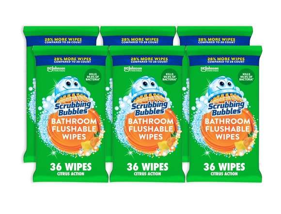 The Best Products for Toilet Seat Cleaning 1 Scrubbing Bubbles Antibacterial Bathroom Flushable Wipes
