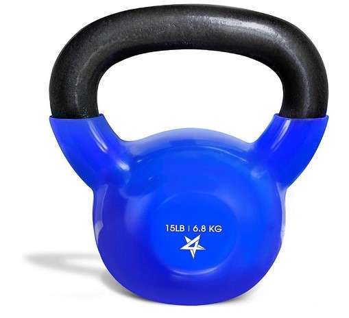 Yes4All Kettlebell Vinyl Coated Cast Iron – Great for Dumbbell Weights Exercises 1