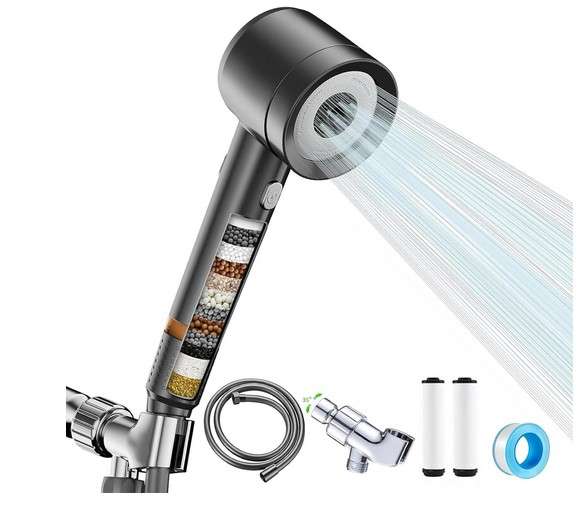 Stylish and Water-Efficient Shower Head Ideas for Your Bathroom 9 High Pressure Shower Head with Handheld, with Pause Switch 4 Spray Modes Water Saving Filter Showerhead