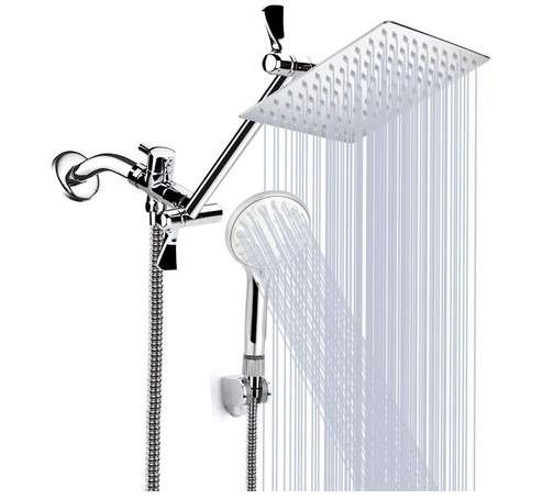 Shower Head, 8 Inch High Pressure Rainfall Shower Head/Handheld Shower Combo 