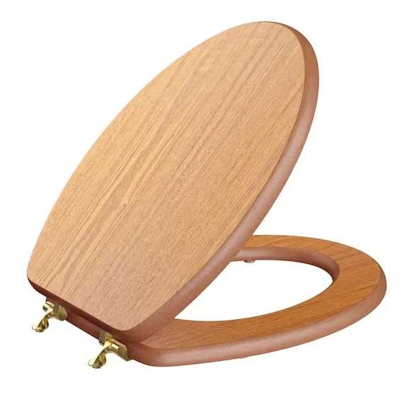 wooden toilet seat