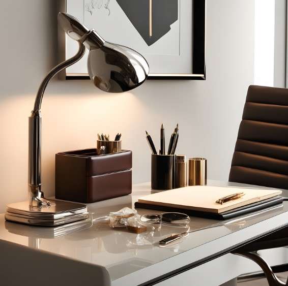 Add a touch of luxury with stylish desk accessories