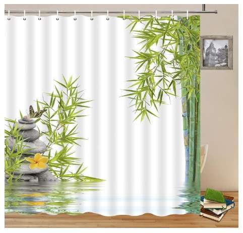 Bamboo Fabric Shower Curtain