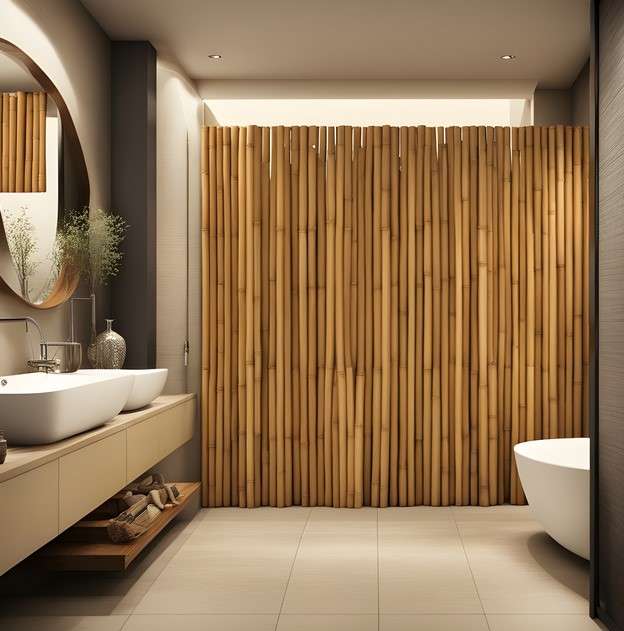 8 Shower Curtain Alternative Ideas for Your Bathroom 3 Bamboo Partitions