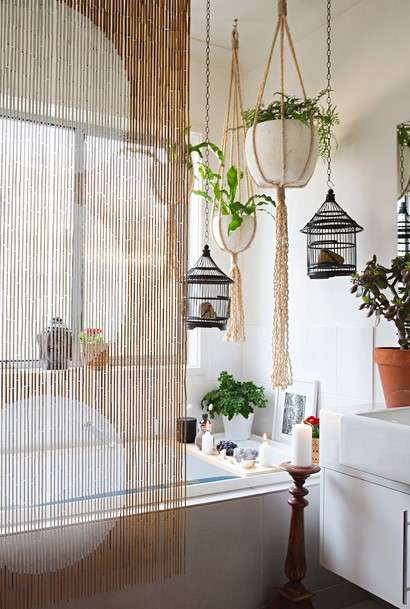 8 Shower Curtain Alternative Ideas for Your Bathroom 7 Beaded Curtains