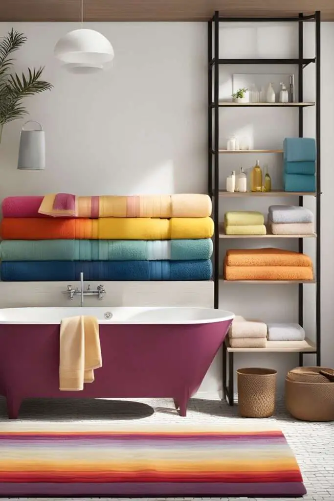 Budget-Friendly Bathroom Decor: 15 Brilliant Ideas You Must Try! 10 Colorful Towels