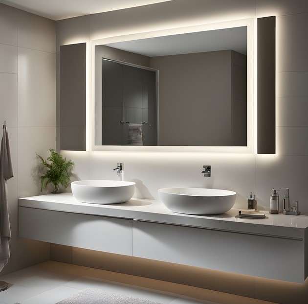 Bathroom Mirror and Lighting Ideas for Every Style 1 Contemporary bathroom mirror and lighting ideas