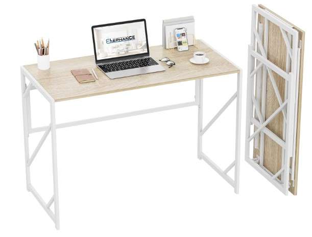 Elephance Folding Desk Writing Computer Desk for Home Office