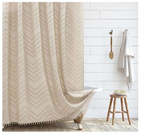 9 Shower Curtain Decorating Ideas for a Stylish Bathroom 3 Elevate Style with Floor to Ceiling Shower Curtains