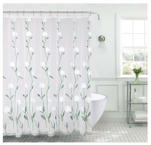 Lace Shower Curtains: Inspiration and Ideas 4 Embroidered Lace