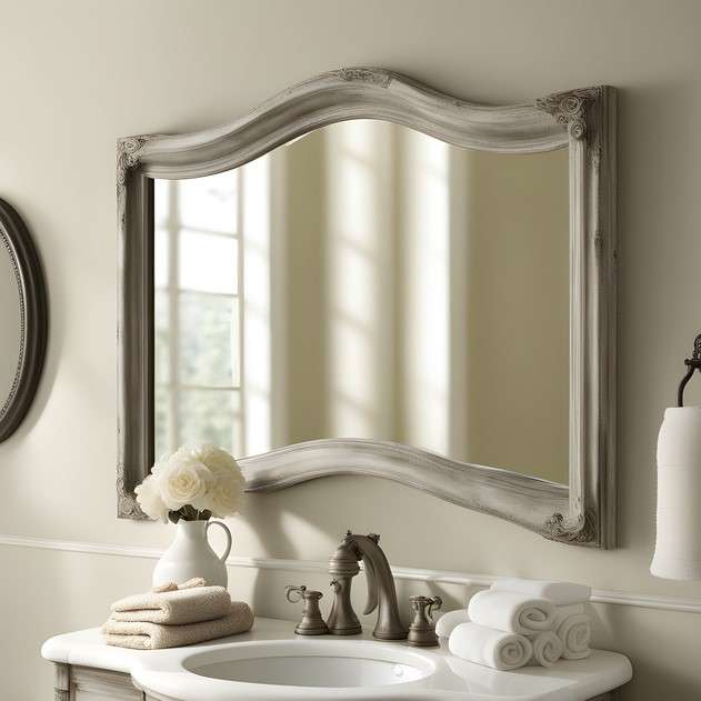 Bathroom Mirror Makeover Ideas on a Budget 6 Faux Antique Finish