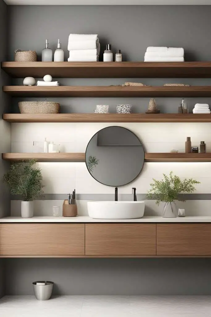 8 Genius Bathroom Cabinet Organizers to Declutter Your Space 5 Floating Shelves for Open Storage