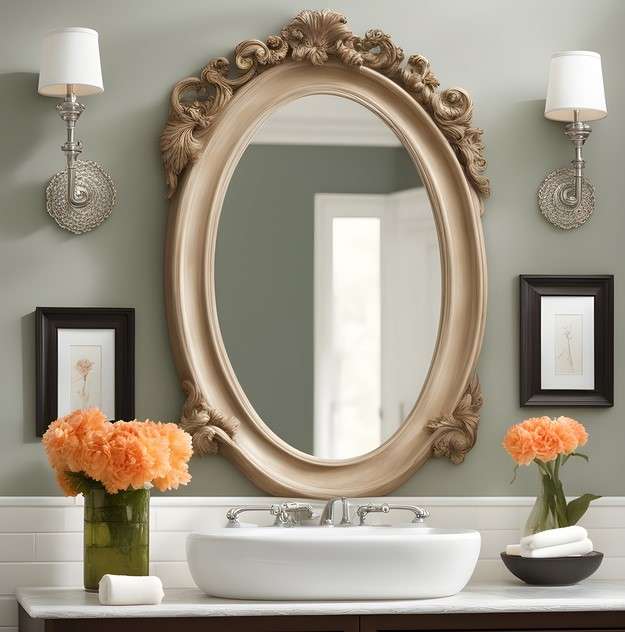 Bathroom Mirror Makeover Ideas on a Budget 1 Frame It