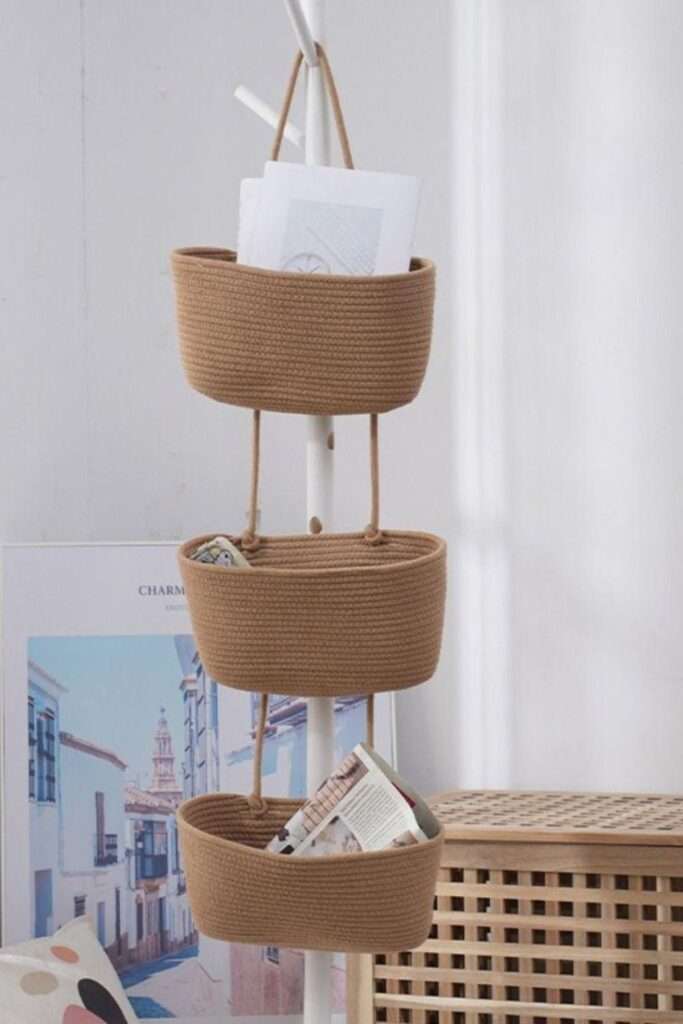 10 Genius Bathroom Organization Hacks You Need to Try Right Now! 4 Hanging Baskets