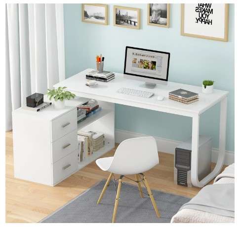 L shaped writing desk