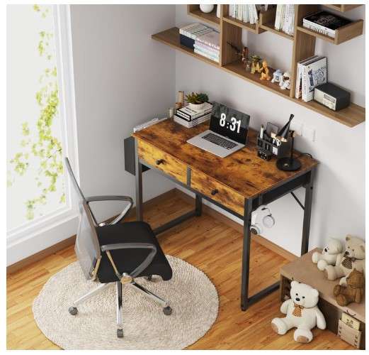 Office Desk With Drawers: The Ultimate Guide 7 Lufeiya Small Computer Desk with 2 Drawers for Bedroom