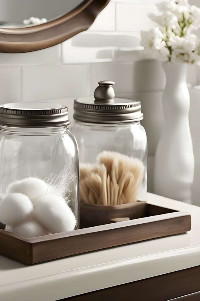 10 Genius Bathroom Organization Hacks You Need to Try Right Now! 7 Mason Jar Organizers