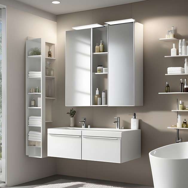Medicine cabinets with mirrors