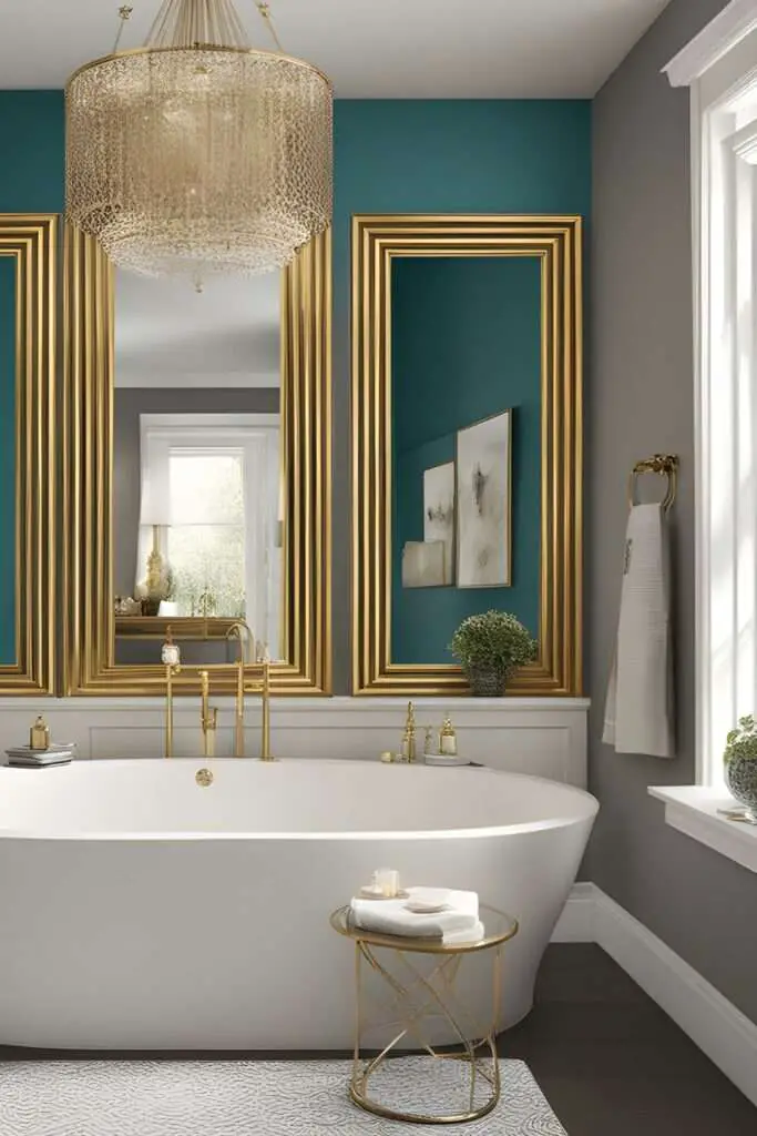 Top 9 Stunning Wall Decor Ideas to Elevate Your Bathroom Style 7 Metallic Accents