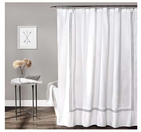 Minimalist Monochrome shower curtain