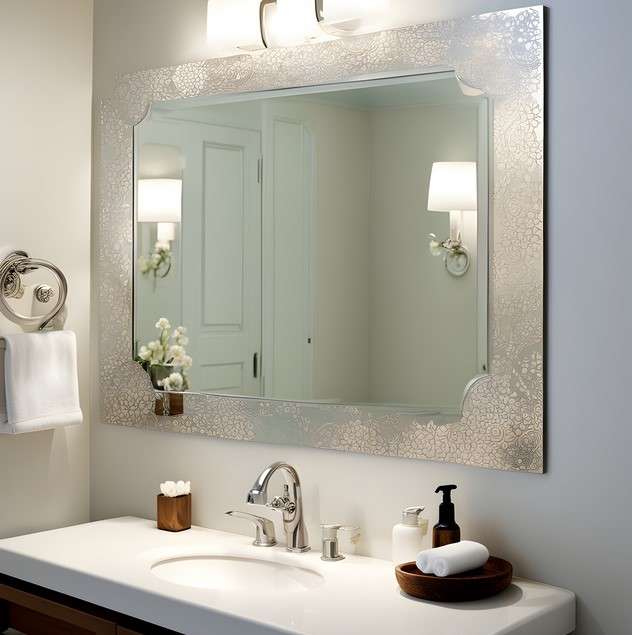 Bathroom Mirror Makeover Ideas on a Budget 2 Mirror Decals or Stickers