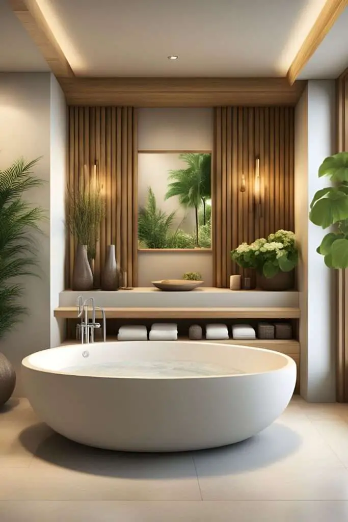 Transform Your Space: 10 Spa Bathroom Ideas for Ultimate Relaxation 2 Natural Elements