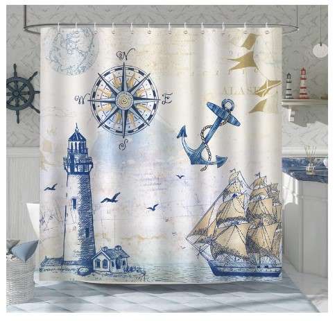 Patterned Shower Curtains: A Must-Have for a Stylish Bathroom 4 Nautical Shower Curtains