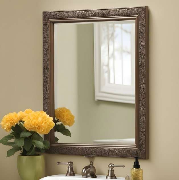Bathroom Mirror Makeover Ideas on a Budget 3 Paint it