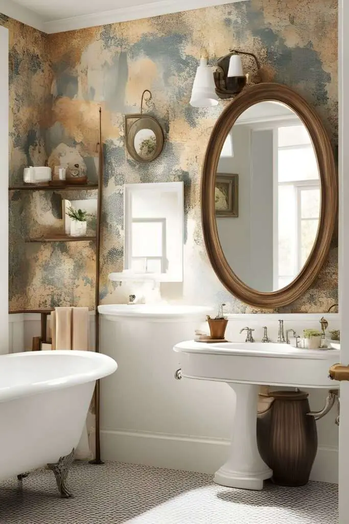 Budget-Friendly Bathroom Decor: 15 Brilliant Ideas You Must Try! 4 Peel and Stick Wallpaper