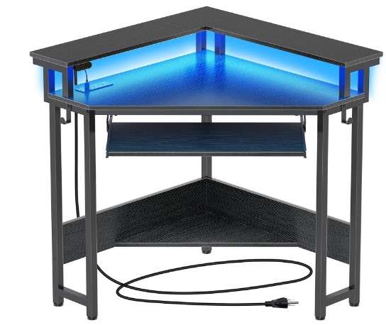7 Computer Desk Ideas for Every Budget and Space 5 Rolanstar Corner Desk 44.5 W x 34.5 H Small Computer Desk with Power Outlets