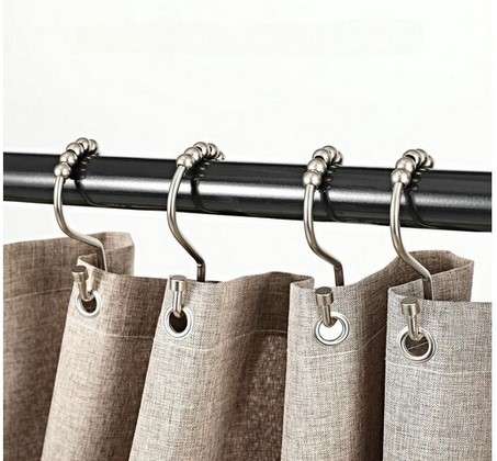 9 Shower Curtain Hook Ideas for a Stylish Bathroom 4 Rollerball Hooks