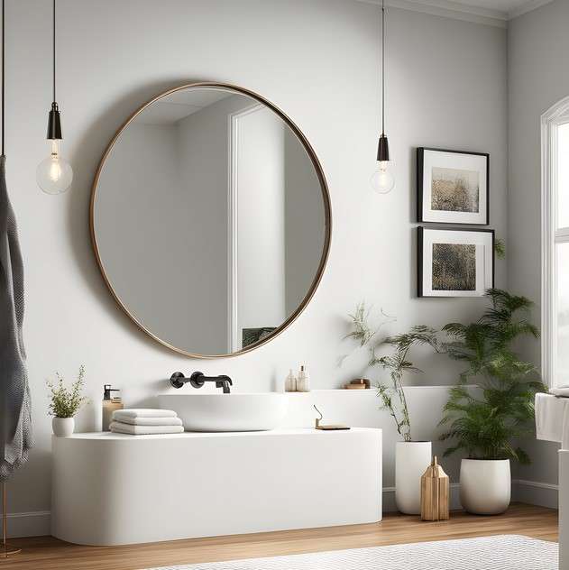 Bathroom Mirror Decoration Ideas for a Modern Bathroom 3 Round Mirrorss