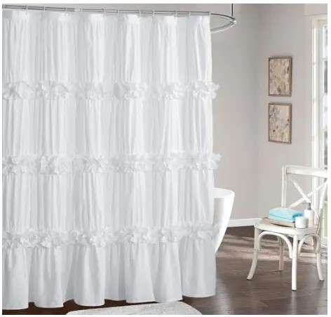 Ruffled Fringe Shower Curtains