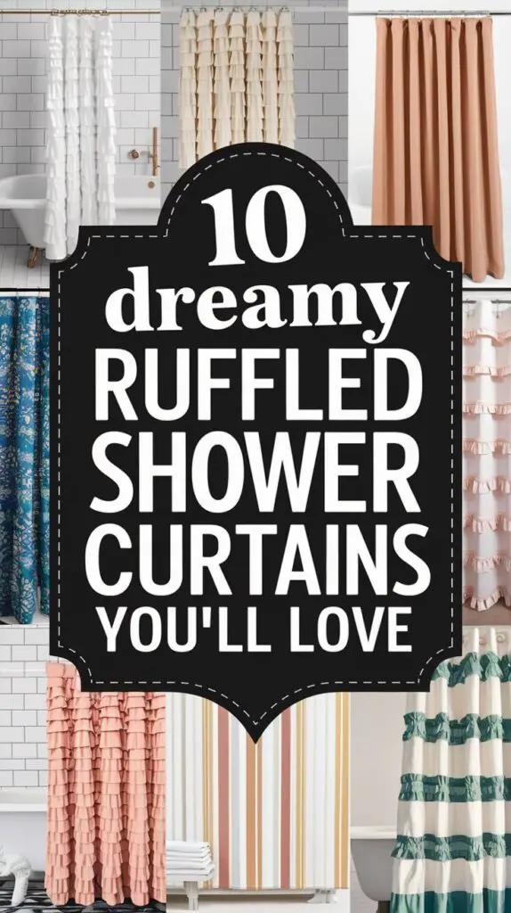 10 Ruffled Shower Curtains That Will Transform Your Bathroom 10 Ruffled Shower Curtains