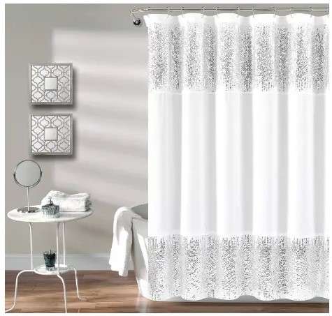 Fringed Shower Curtains: The Best Options for Your Bathroom 6 Sequin Fringe Shower Curtains